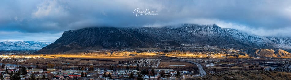 Kamloops City bright landscape with snow 3