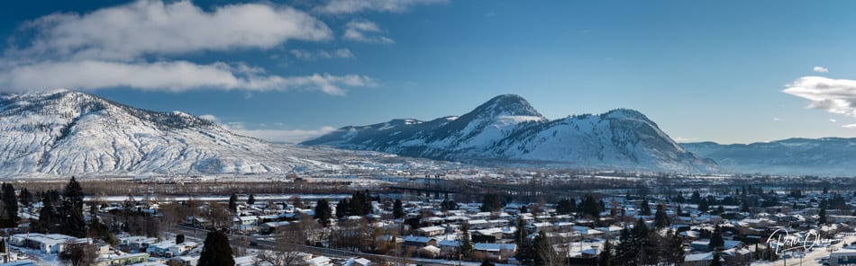 Kamloops City bright landscape with snow 5