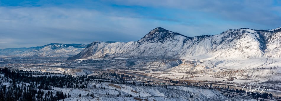 Kamloops City bright landscape with snow 6