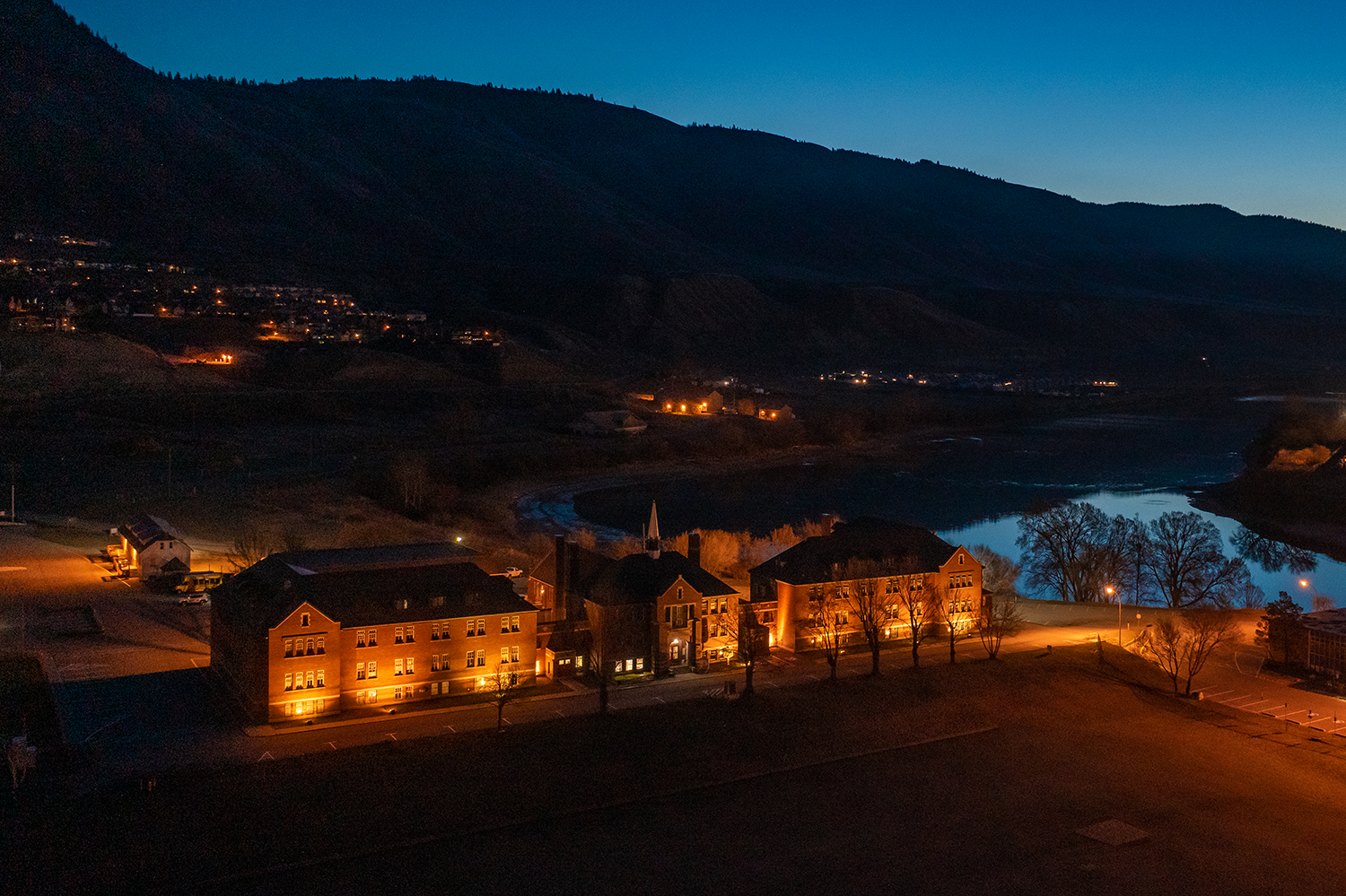 Night View Photography of Kamloops City