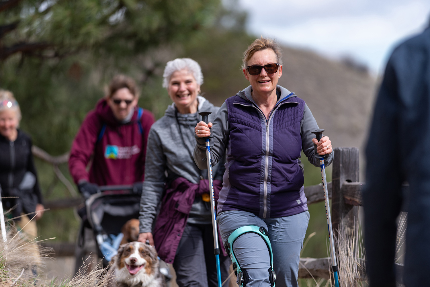 Kamloops Other older women hiking with dog and wheelchair