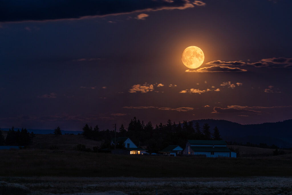 Night Sky Moon Photography